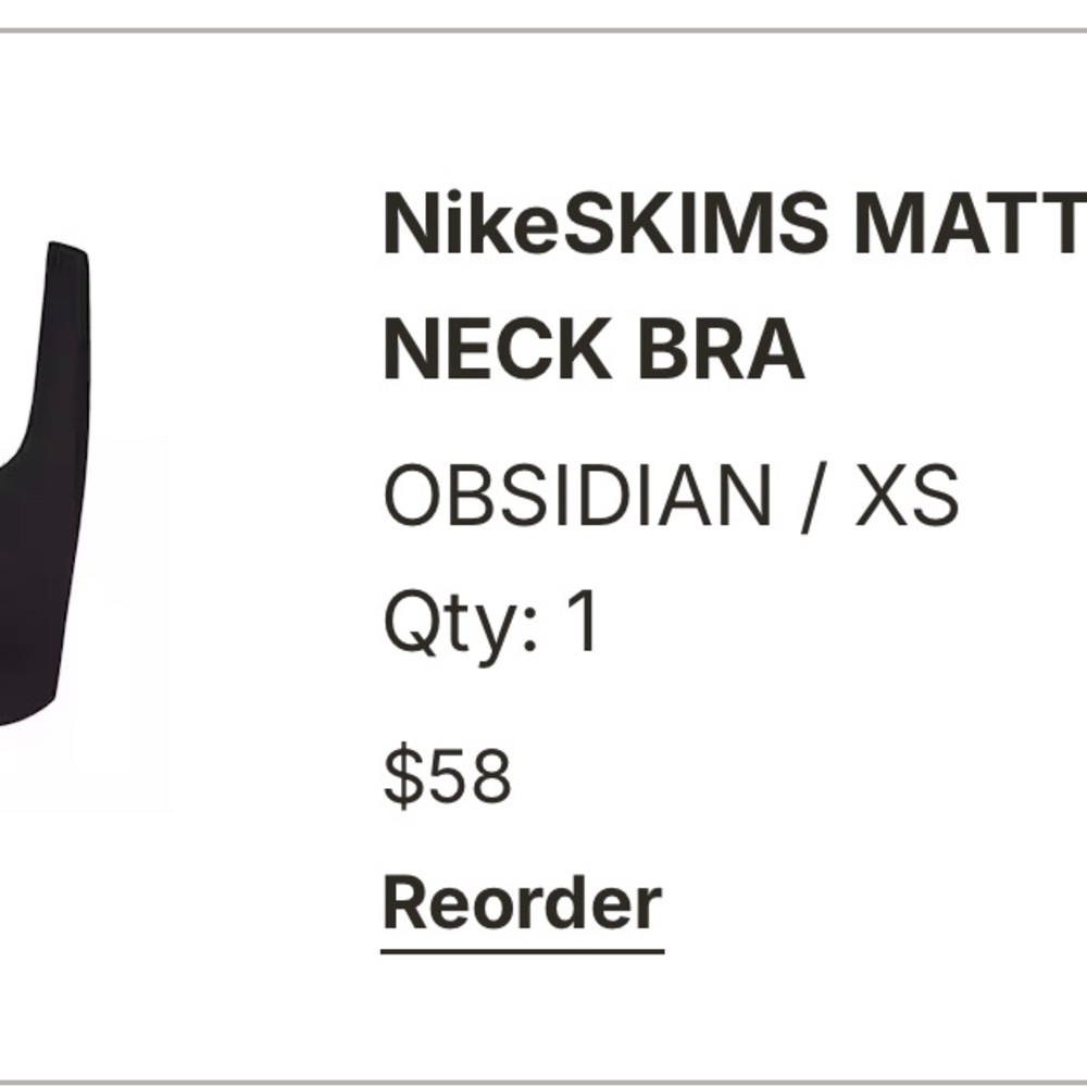 SKIMS Obsidian Matte Neck Sports Bra